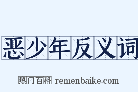 恶少年反义词是什么意思的图片